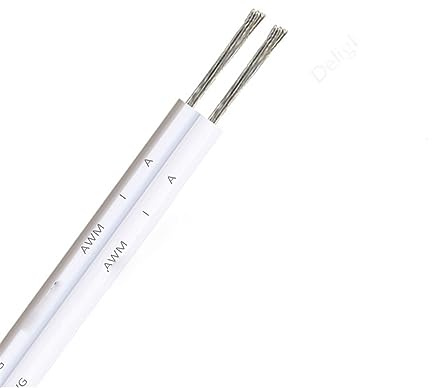 Fixe Clôture 2 Broches 3528 2835 LED Bande Lumineuse Pilote Fil électrique, câble électrique 2 Broches, Fils de cuivre étamé 22AWG Appareil Soudure (Color : 2pin White Gray, Size : 5m)