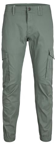 JACK & JONES Men's Jpstpaul Jjflake Cargo Noos Trousers, Laurel Wreath, 28 W/32 L