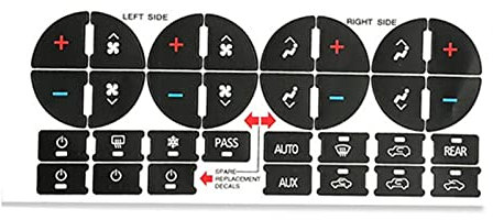 SFALCI Aufkleber wechseln Klimaanlage Reparatur Ersatzteile Innenteile A-C Dash Button Aufkleber Für Buick Für Enclave CX & CXL 2006 2007 2008-2012