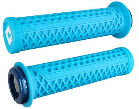 ODI Vans V2.1 MTB LockOn Grips Lock On Light Blue w/Checker Clamp 130mm