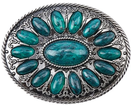 GORGECRAFT Western Türkis Gürtelschnalle Vintage Mittelalterliche Schnalle Gürtelverschluss Zubehör Böhmischer Stil Mode Türkis Schmuck Gürtel Punk Schnallen Für Damen Damen CowCowboy Mädchen Herren