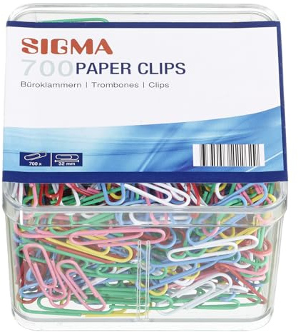 Sigma Büroklammern, verschiedene Farben, 28 mm x 800 Stück