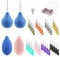 XIAOJUN 4 Sets Slip Trailer Bottle for Pottery Glaze Precision Tip Applicator Bottle Slip Trailing Bottles for Clay with 40 Pcs Needles of Various Sizes
