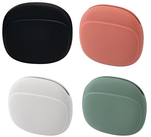 JCKD 4-teiliger tragbarer Kopfhörer-Fall, Mini-Silikontasche, Aufbewahrungstasche, wasserdichter Aufbewahrungskasten weicher Fall, verwendet für Kopfhörer/Ohrstöpsel/Bluetooth/Ladekabel/Schlüssel, etc