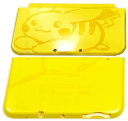 Limited Yellow New3DSLL Extra Housing Case Shell Replacement, for New3DS New 3DS XL LL 3DSXL 3DSLL New3DSXL Game Consoles, Custom PKQ Edition Outer Faceplate Upper/Lower Cover Plates 2 PCS