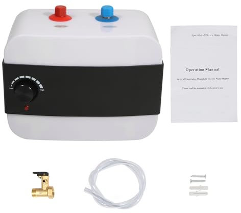 EurHomePlus Warmwasserspeicher, 6 Liter 1500W Warmwasserspeicher Untertisch druckfest Küche Kleinspeicher Boiler, für Küchen, Badezimmer, Hotels und Restaurants, Weiß