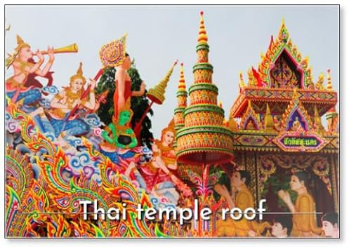 Kühlschrankmagnet Thai-Tempeldach Design 1
