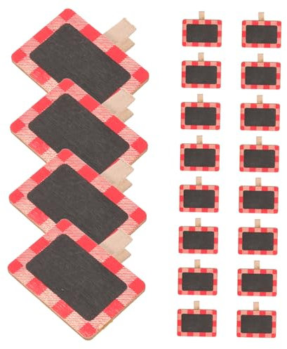 HAPINARY 20st Tafelclips Tafelclip Aus Holz Schilder Klemmen Mini-tafelklemmen Tafel-memo-clip Für Lebensmitteletiketten Pinnwand-clip Message-board-clips Memo-clips Hölzern