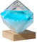 Wetterstation, Sturmglaswetterprognostaster, Kristallwetter -Prognostaster L, Blue Water Cube Storm Glass Weather Predictor, dekoratives Wetter Glas