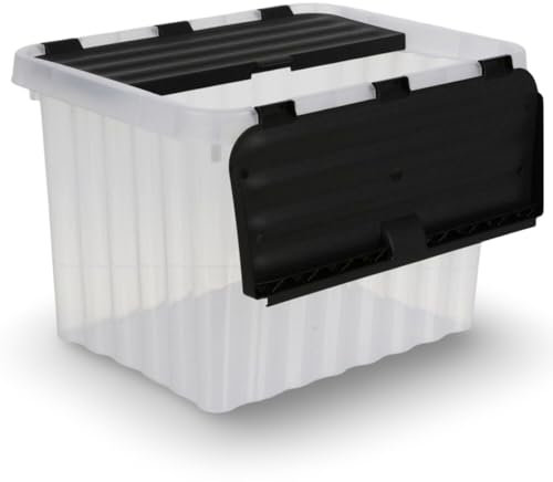 Jelenia Plast 15 Stück Aufbewahrungsbox mit Deckel 10L 30x23x20cm Aufbewahrungsboxen Aufbewahrung Kisten Set Kiste Box Boxen Organizer kleine Ordnungsboxen aus Kunststoff