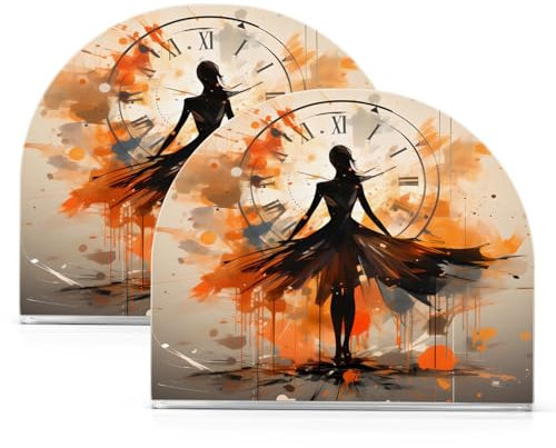 Serviettenhalter Ballerina Uhr Tisch Papier Servietten Halter Acryl Taschentuchspender Küche Esszimmer Party 2 Stück