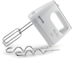 Gorenje M420CW Handmixer/Edelstahl Knethaken/Turbotaste / 5 Stufen/Smart Control/Spühlmaschinen geeignet/AC Motor / 450W / Weiß