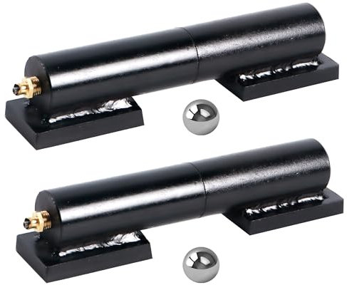 Lot de 2 charnières de portail robustes de 17,8 cm – À souder à installer – Charnière en fer noir, capacité de 408,2 kg pour porte battante, rampe de remorque, portail d'allée en métal