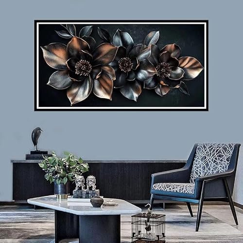 Peinture par Numero Adulte Fleur 70x140cm Grand Peinture Numero Rétro, Activité Manuelle Adulte Bricolage Kit de Peinture à l'Huile sur Toile Artisanat, Peinture au Numéro pour Homme/Femme Cadeau-y146