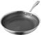 Redchef Non Stick Hybrid Egg/Omelette Pan,24cm Ceramic Frying Pan,Tri-Ply Stainless Steel Skillet,Non Toxic,PFAS PFOA/PTFE Free,Dishwasher/Oven Safe,Suitable for Induction Hobs,9.5(Black)