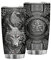 Venicce Love Wikinger Becher, Edelstahl Kaffeebecher to go, Wikinger Geschenke für Männer, Geschenke zum Vatertag, Thermobecher, Kaffeetasse Wolf, nordischer Kaffeebecher 600ML