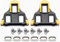 AzureRay Für SPD Cleats für SPD Cleat System – klick-Pedale mit hoher Lebensdauer & Rutschfestigkeit – Fahrrad Pedale für Rennrad & Indoor Cycling – 2 Stück – Gelb