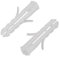 fijaciones para placas de yeso， 50 tubos de expansión de plástico de 4 mm x 20 mm for columna de hormigón, anclaje de pared, color blanco, for uso doméstico y de jardín.