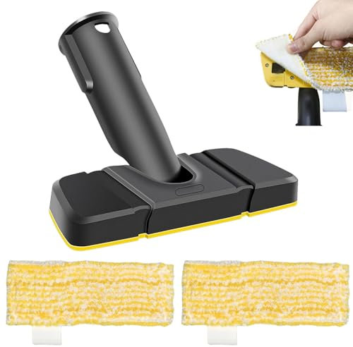 Karchers Steam Cleaner Accessories, Flexible Hand Nozzle for Kärchers SC1 SC2 SC3 SC4 SC5, Foldable Hand Nozzle Replacement Parts, Microfibre Cloth, Accessories Floor Nozzle Set, Steam Cleaner for