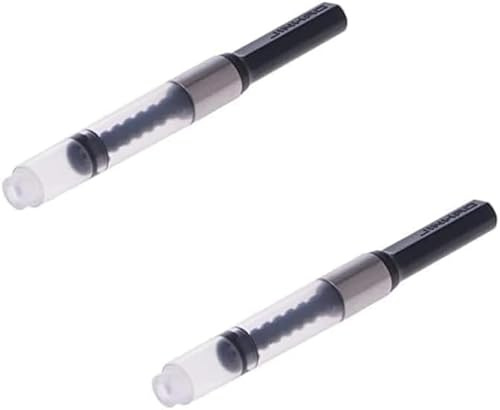 2 Pcs Black Universal Fountain Pen Ink Converter Standard Push Piston Fill InkAbsorber Resistant and Deft Writing and Correction Supplies Pens and Refills, Ink Pen Refills