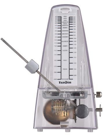 Guzheng Mechanisches Metronom, tragbares Metronom, einstellbare Schlaggeschwindigkeit, leicht, lauter Klang für Klavier, Gitarre, Trommel, präziser Schlag, mechanisches Metronom (Weiß)