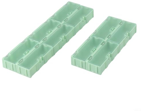 Kompaktes Aufbewahrungsbox-Set für SMD-Elektronen-Komponenten, einschließlich Chip-Kondensatoren, Widerstände und Befestigungselemente, 10 Stück