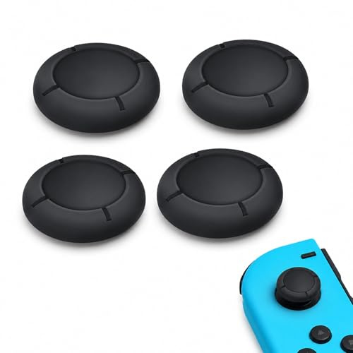 Tappi di ricambio per interruttori Joycon, 4 pezzi, coperture protettive per levette per Switch Lite, in silicone nero