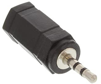 InLine 99308 Audio Adapter, 2,5mm Klinke Stecker zu 3,5mm Buchse, Stereo, 1 Stück