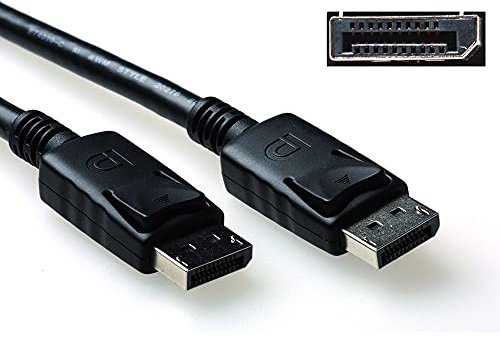 ACT DisplayPort Kabel 3m, 4K@60Hz, DP Kabel auf DP 1.2 Stecker mit Pin 20 DP_PWR, für Konverter - AK3981
