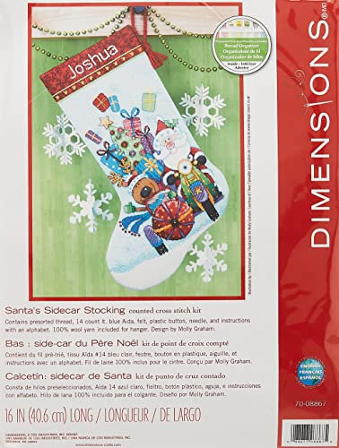 Dimensions Gezählter Kreuzstick Set, Santa's Sidecar