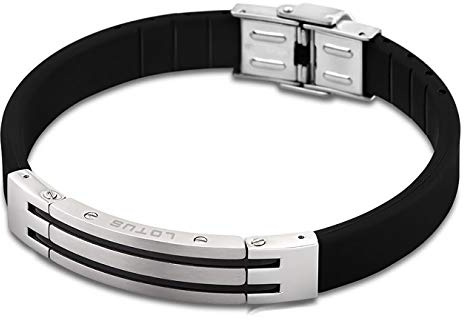 LOTUS Style Herren Armband Man-Kollektion Edelstahl silber schwarz PVD-Beschichtung, Anhänger silber schwarz JLS1521-2-2