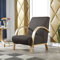 i-flair - Polstersessel, Lounge Sessel mit hochwertigem gepolsterten Stoffbezug - Dunkelbraun