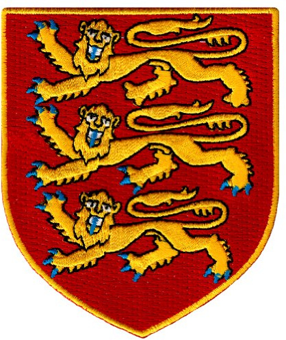 England Royal Coat Arms Patch British Lion Shield Embroidered Iron-On