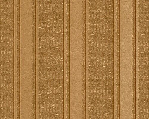 VERSACE WALLPAPER Vliestapete - Luxustapete gestreift - 10,05 m x 0,70 m - braun gelb metallic - - Designertapete Made in Germany - 962371