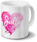 Tasse mit Namen Julia - Motiv Painted Heart - Namenstasse, Kaffeebecher, Mug, Becher, Kaffeetasse - Farbe Weiß