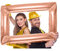 Folat - Cornice per foto Palloncino foil oro rosa, Taglia Unica