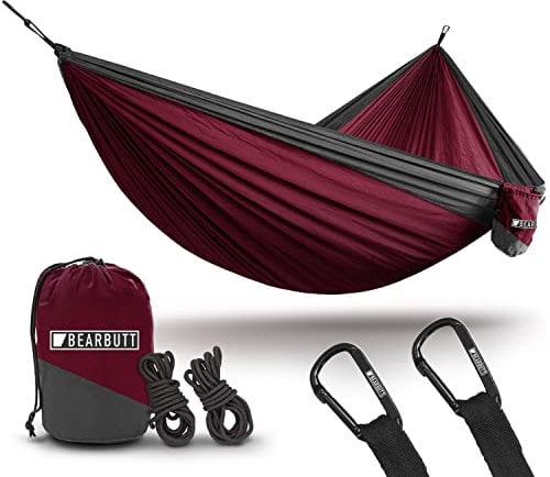 Bear Butt Camping Hammock - 2 Person Backpacking Tree Hammock - Double Portable Hammock for Camping, Hiking, Travel and Outdoor