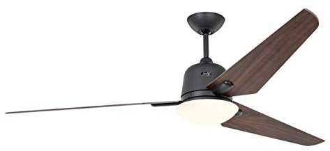 CasaFan Ventilateur de plafond avec lumière 516095 Eco AVIATOS 162 Noyer/Gris basalte BG-NB