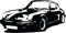 Wandtattoo: Sportauto/Sportwagen, Auto, Sport, Tuning, Car // Farb- und Größenwahl (Schwarz - 1200 mm x 600 mm)