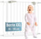 ib style Türschutzgitter Berrin XXL 85-185 - Extra breiter Durchgang, Treppenschutzgitter für Babys, Geeignet für Tiere, Ohne Bohren, 95-105 cm, Weiß
