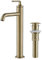 Kraus KVF-1220BG Ramus Einhebel-Gefäß, Waschbecken, Badezimmer-Wasserhahn mit Pop-Up-Ablaufgarnitur, gebürstetes Gold