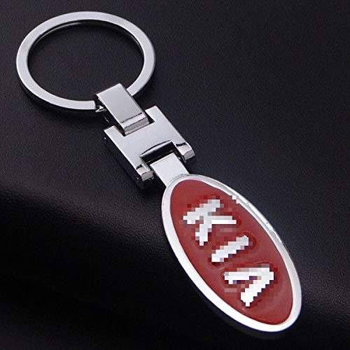 PSL Porte-clés de voiture en métal rouge compatible avec voitures KIA