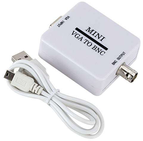 Queen.Y Mini HD 1080P VGA a BNC Convertitore Video Adattatore VGA Box Convertitore Video di Sorveglianza che supporta video NTSC o PAL per videoconferenza Monitor Home Theater HDTV, TV