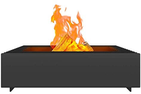Braciere da giardino Kratki Fire Erizo da appoggio, quadrato, dimensioni L40 x L60 x H17,5 cm, peso 40 kg, realizzato in robusto acciaio resistente al calore