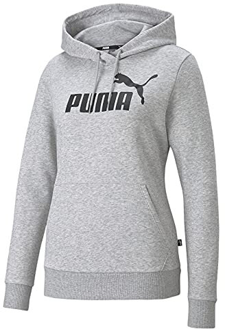 PUMA Ess Logo Hoodie FL, Sudor Women's, Grigio Chiaro, XS