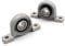 DEANKEJI 2 Pezzi Blocco Cuscinetti a Sfera, 15 mm Cuscinetto Inserto, Colore Zinco Blocco Cuscinetto In Lega, Solida Base in Ghisa, può Essere Utilizzata per Tutti Tipi di Macchinari (Argento)