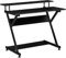 HOMCOM Bureau Gaming 100 cm Bureau Informatique avec Support d'Écran Bois métal Noir