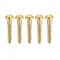 sourcing map Wood Screws M3 x 20mm Slotted Round Head Brass Self-Tapping Screw 100 Pcs