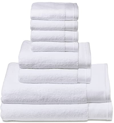 Cottera® Handtücher 8er Set in Weiß | Premium Hotel & Spa Qualität | 2 Duschtücher 70x140, 2 Handtücher 40x70, 4 Gesichtstücher 30x30 | 100% feinste Baumwolle 600 g/m² | Made in Portugal, nachhaltig