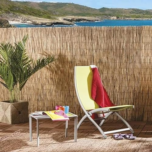 Rotolo Bamboo Giardino H100 H120 Lunghezza 3 Metri, Rotolo Arella per Recinzione Stuoia ombreggiante Esterno Copertura oscurante Privacy per Giardino Terrazzo (1,2X3 METRI)